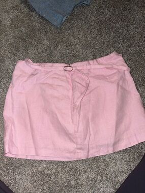 Abercrombie & Fitch Pink Linen-Look Skort